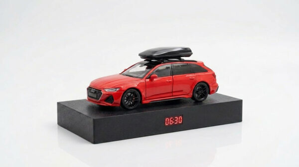 Audi RS6 Avant Car Alarm Clock front side view with LED display